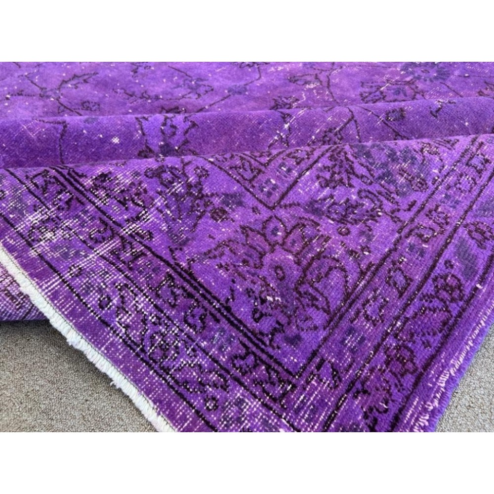 Purple Large Area Rug, Handmade in Turkiye, Modern Floral Carpet Purple Large Area Rug, Handmade in Turkiye, Modern Floral Carpet