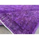 Purple Large Area Rug, Handmade in Turkiye, Modern Floral Carpet Purple Large Area Rug, Handmade in Turkiye, Modern Floral Carpet