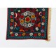 Silk Embroidery Wall Hanging, Boho Wall Decor, Needlework Tapestry, Uzbek Throw, Traditional Tablecloth