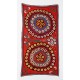 Central Asian Suzani Textile. Embroidered Cotton & Silk Bed Cover, Wall Hanging