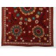 Silk Hand Embroidered Bed Cover, Decorative Suzani Wall Hanging, Uzbek Tapestry