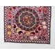 Central Asian Suzani Textile. Embroidered Cotton & Silk Bed Cover, Wall Hanging Central Asian Suzani Textile. Embroidered Cotton & Silk Bed Cover, Wall Hanging