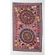 Central Asian Suzani Textile. Embroidered Cotton & Silk Bed Cover, Wall Hanging Central Asian Suzani Textile. Embroidered Cotton & Silk Bed Cover, Wall Hanging