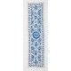 Central Asian Suzani Textile Wall Hanging, Embroidered Cotton and Silk Bed Cover Central Asian Suzani Textile Wall Hanging, Embroidered Cotton and Silk Bed Cover