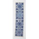 Beige and Blue Suzani Fabric Table Runner. Uzbek Embroidered Silk & Cotton Wall Hanging or Bedspread Beige and Blue Suzani Fabric Table Runner. Uzbek Embroidered Silk & Cotton Wall Hanging or Bedspread