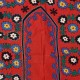 Suzani Tablecloth. Silk Embroidery Throw Blanket, Red Wall Hanging, Vintage Bedspread, Uzbek Tapestry