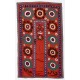 Tashkent Suzani Textile. Embroidered Cotton & Silk Bed Cover, Wall Hanging