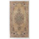 Vintage Anatolian Oushak Rug with Medallion Design in Soft Colors