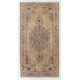 Vintage Anatolian Oushak Rug with Medallion Design in Soft Colors