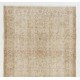 Vintage Handmade Turkish Wool Rug with Floral Design