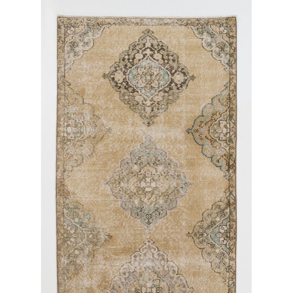 Antique Turkish Oushak Runner Rug