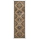 Vintage Oushak Organic Wool Runner Rug for Hallway, Hand-Knotted in Central Anatolia