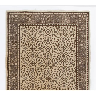 Hand-Knotted Vintage Floral Oushak Rug. Ideal for Office and Home Decor. Hand-Knotted Vintage Floral Oushak Rug. Ideal for Office and Home Decor.