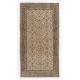 Hand-Knotted Vintage Floral Oushak Rug. Ideal for Office and Home Decor.