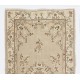 Art Deco Chinese Inspired Vintage Handmade Turkish Wool Rug in Oatmea Color Art Deco Chinese Inspired Vintage Handmade Turkish Wool Rug in Oatmea Color