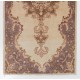 Hand-knotted Vintage Anatolian Oushak Rug in Soft Colors with Medallion Design. Woolen Floor Covering