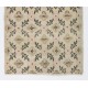 Vintage Floral Design Handmade Central Anatolian Accent Rug in Beige, Brown, Black, Green and Pink Colors. Woolen Floor Covering