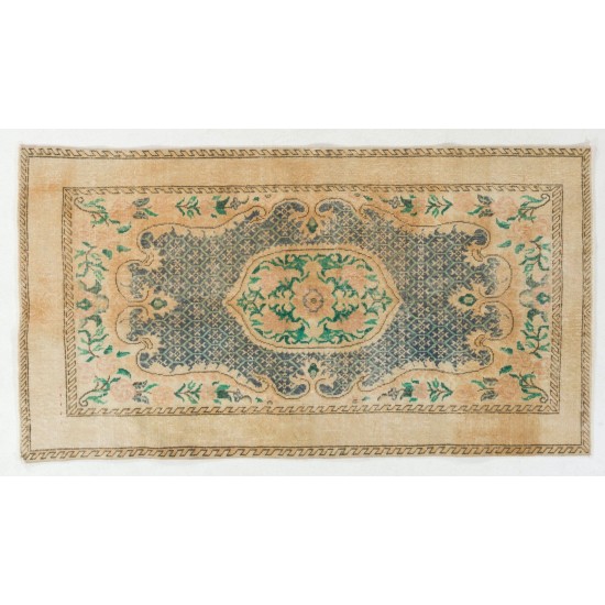 Handmade Vintage Turkish Oushak Accent Rug Handmade Vintage Turkish Oushak Accent Rug