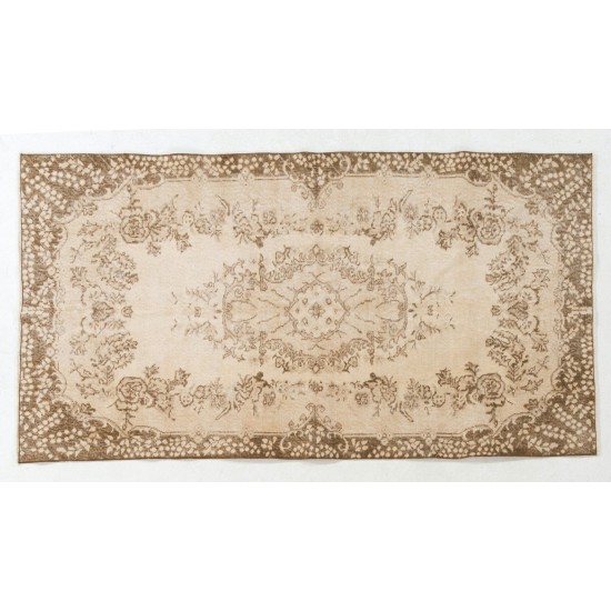 Hand-Knotted Vintage Turkish Oushak Rug Hand-Knotted Vintage Turkish Oushak Rug