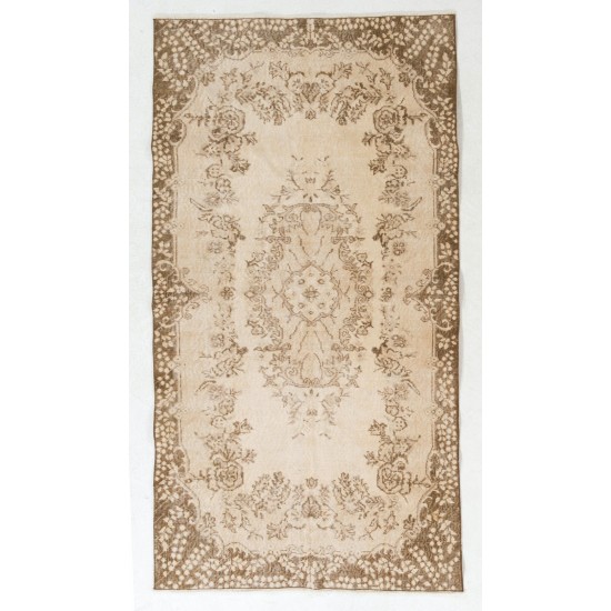 Hand-Knotted Vintage Turkish Oushak Rug Hand-Knotted Vintage Turkish Oushak Rug