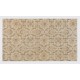 Vintage Handmade Turkish Wool Rug with Floral Design