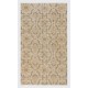 Vintage Handmade Turkish Wool Rug with Floral Design