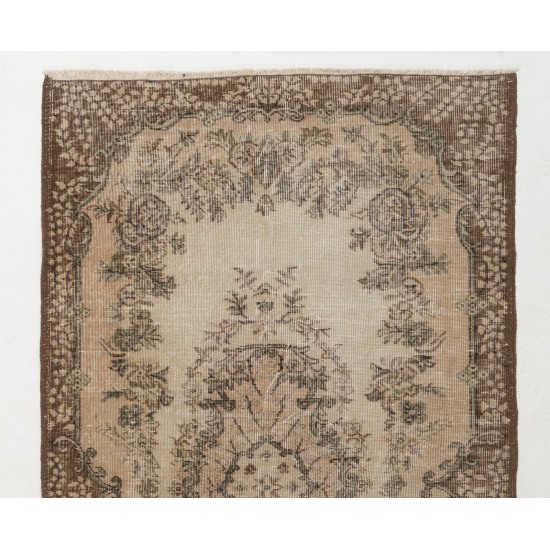 Antique Washed Vintage Turkish Oushak Rug. Wool Carpet. Floor Covering Antique Washed Vintage Turkish Oushak Rug. Wool Carpet. Floor Covering