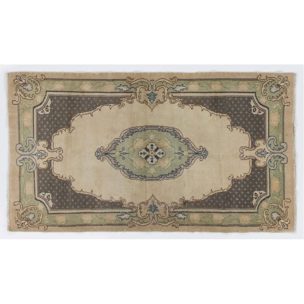 Baroque Vintage Handmade Rug in Soft Colors