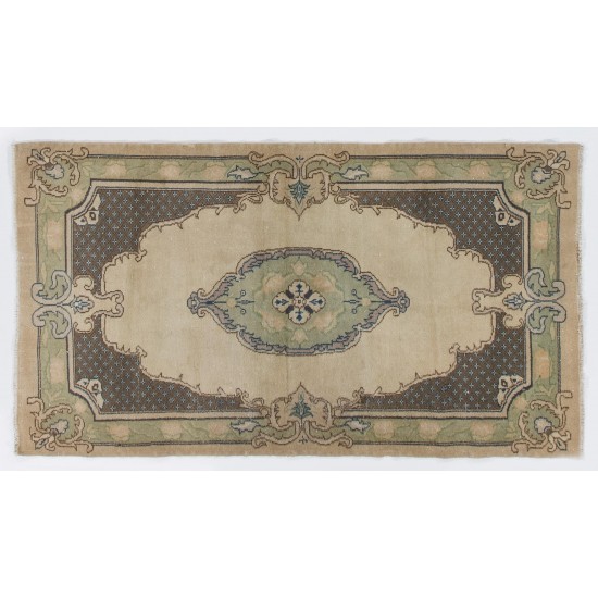 Baroque Vintage Handmade Rug in Soft Colors Baroque Vintage Handmade Rug in Soft Colors
