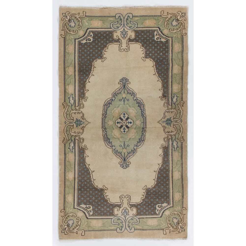 Baroque Vintage Handmade Rug in Soft Colors
