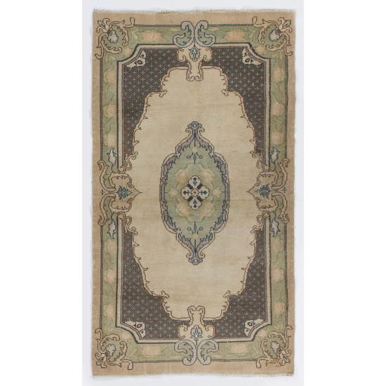 Baroque Vintage Handmade Rug in Soft Colors Baroque Vintage Handmade Rug in Soft Colors