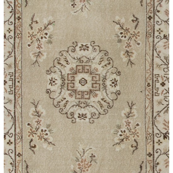 Art Deco Chinese design Vintage Turkish Rug in Neutral Colors. Hand Knotted Wool Carpet Art Deco Chinese design Vintage Turkish Rug in Neutral Colors. Hand Knotted Wool Carpet