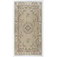 Art Deco Chinese design Vintage Turkish Rug in Neutral Colors. Hand Knotted Wool Carpet