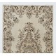 Vintage Handmade Anatolian Oushak Rug in Soft Colors