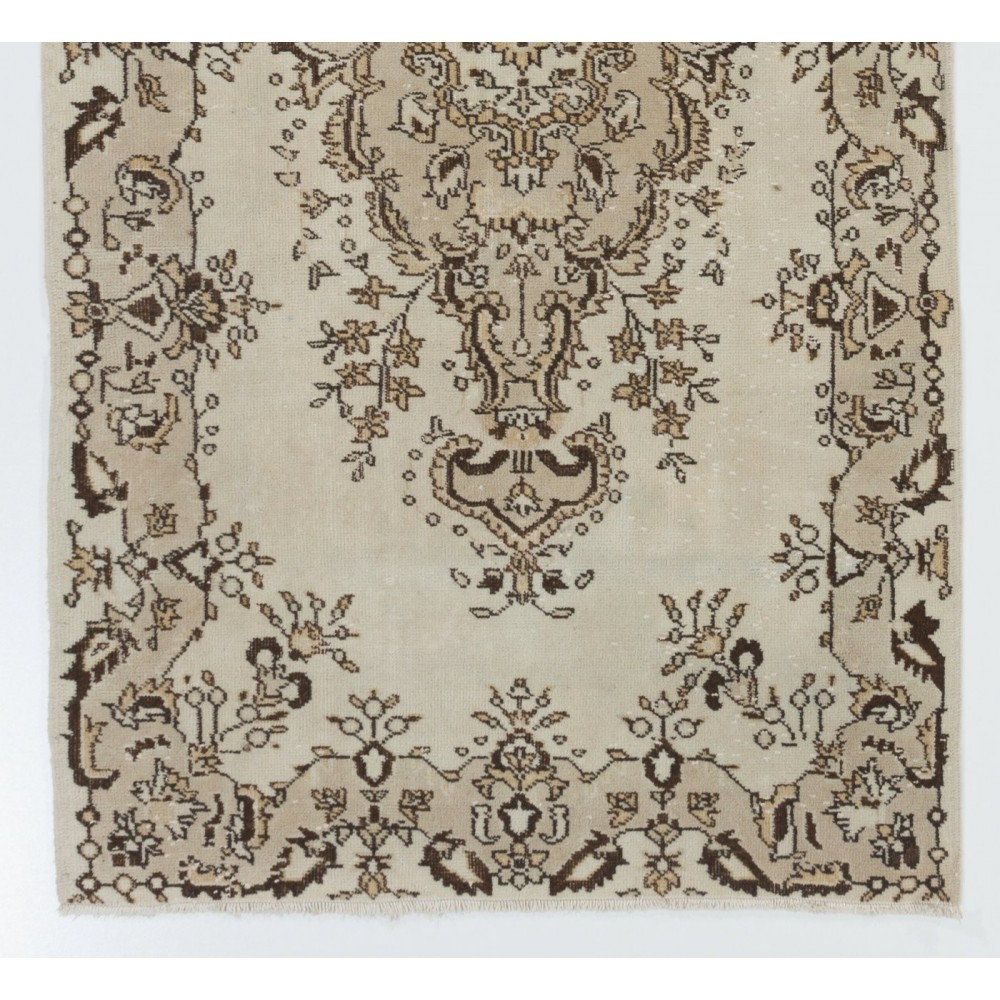 Vintage Handmade Anatolian Oushak Rug in Soft Colors