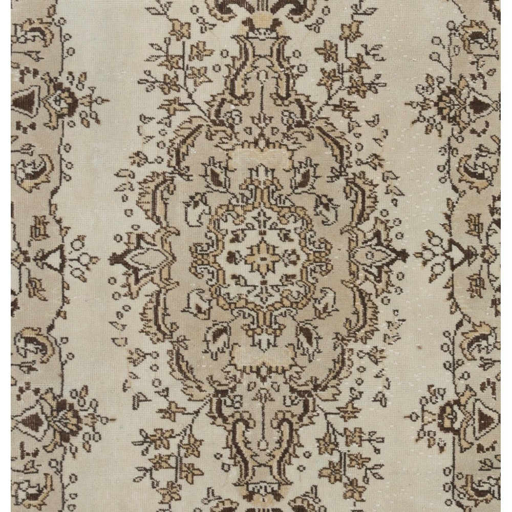 Vintage Handmade Anatolian Oushak Rug in Soft Colors