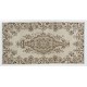 Vintage Handmade Anatolian Oushak Rug in Soft Colors