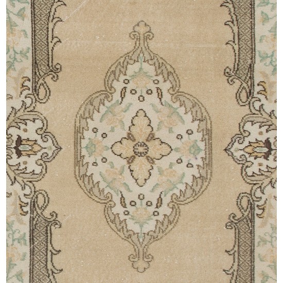 Baroque Vintage Hand-Knotted Anatolian Rug in Soft Colors Baroque Vintage Hand-Knotted Anatolian Rug in Soft Colors