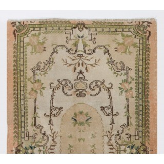 Vintage Handmade Baroque Style Turkish Accent Rug for Rustic, Country & Farmhouse Decor Vintage Handmade Baroque Style Turkish Accent Rug for Rustic, Country & Farmhouse Decor