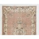 Fine Hand-Knotted Area Rug with Medallion Design in Soft Tones. Vintage Carpet, Woolen Floor Covering