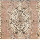 Fine Hand-Knotted Area Rug with Medallion Design in Soft Tones. Vintage Carpet, Woolen Floor Covering