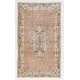 Fine Hand-Knotted Area Rug with Medallion Design in Soft Tones. Vintage Carpet, Woolen Floor Covering