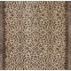 Vintage Turkish Oushak Accent Rug with All-Over Floral Design. Farmhouse Decor Small Carpet in Beige & Brown