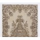 Hand-knotted Vintage Medallion Design Turkish Area Rug in Neutral Colors Hand-knotted Vintage Medallion Design Turkish Area Rug in Neutral Colors