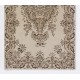 Hand-knotted Vintage Medallion Design Turkish Area Rug in Neutral Colors