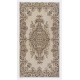 Hand-knotted Vintage Medallion Design Turkish Area Rug in Neutral Colors Hand-knotted Vintage Medallion Design Turkish Area Rug in Neutral Colors