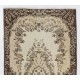 Hand-Knotted Vintage Turkish Area Rug with Medallion Design. Woolen Floor Covering