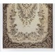 Hand-Knotted Vintage Turkish Area Rug with Medallion Design. Woolen Floor Covering
