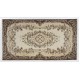 Hand-Knotted Vintage Turkish Area Rug with Medallion Design. Woolen Floor Covering