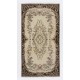 Hand-Knotted Vintage Anatolian Area Rug with Medallion Design. Woolen Floor Covering Hand-Knotted Vintage Anatolian Area Rug with Medallion Design. Woolen Floor Covering